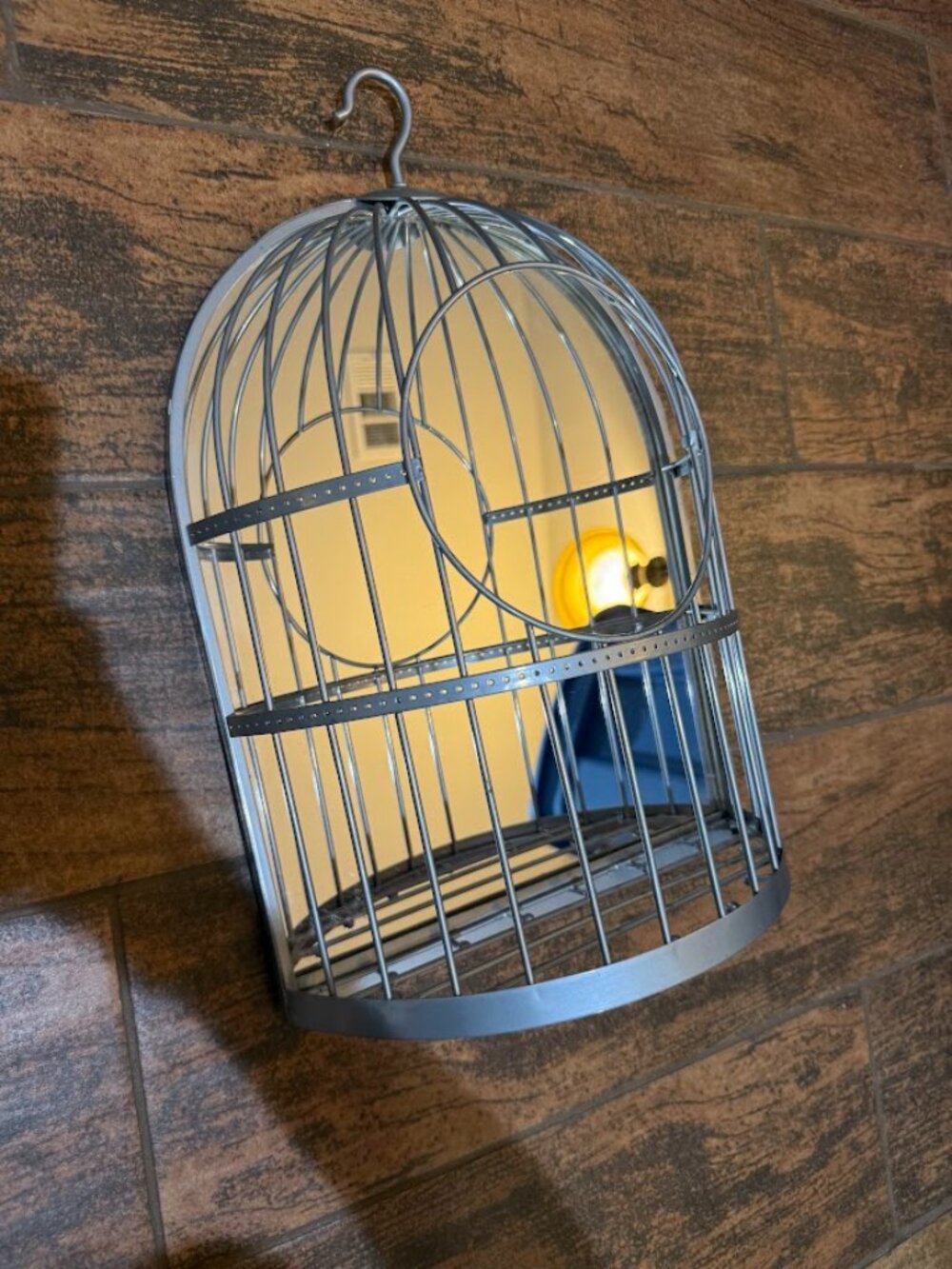 silver birdcage jewelry display holder